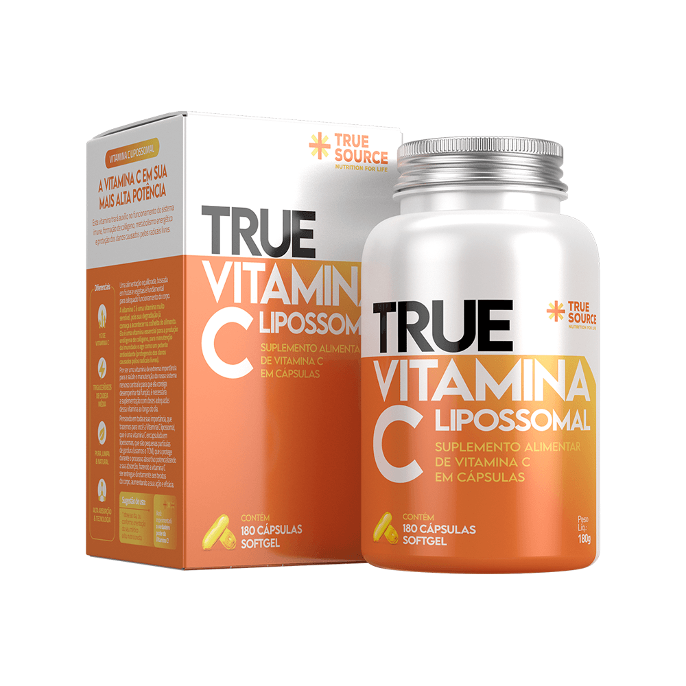 True Vitamina C Lipossomal 180 Cápsulas True Source - Truesource